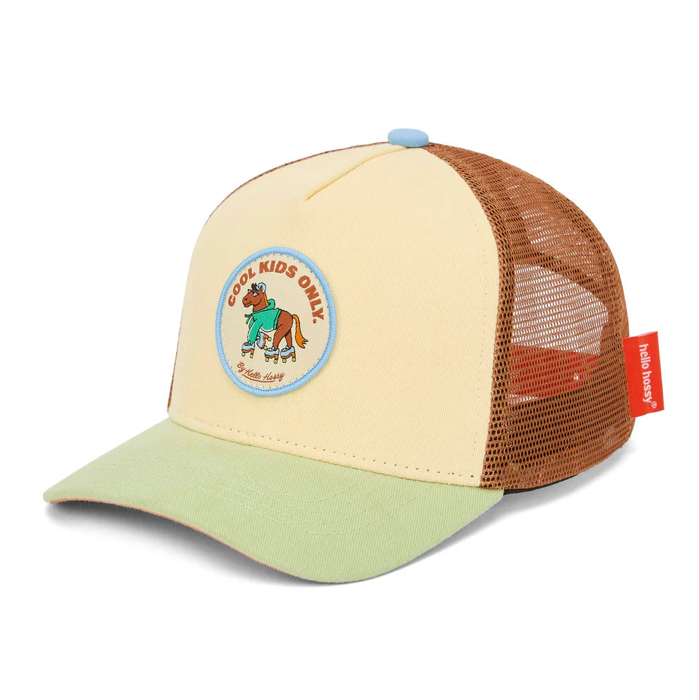 Cappellino bambino Hello Hossy Rolling Pony con patch ricamata
