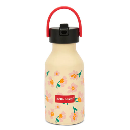 Borraccia bambini Hello Hossy Springtime 350ml in acciaio inox con cannuccia