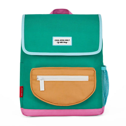 Hello Hossy Mini Ali Backpack, zaino bambini in poliestere riciclato, impermeabile, con tasche e spallacci ergonomici, perfetto per scuola e asilo.