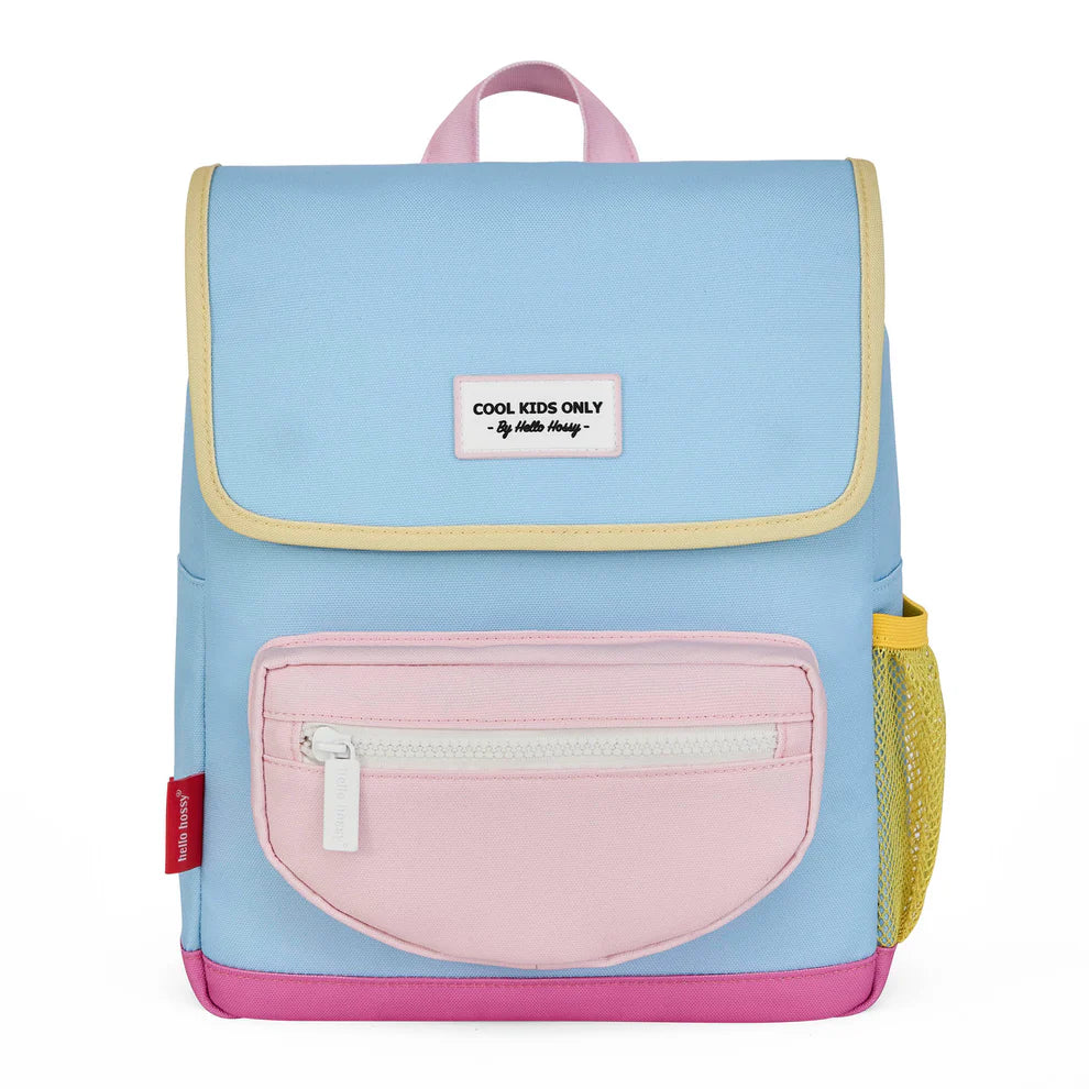 Zaino Hello Hossy Mini Sky Blue per bambini 6+, impermeabile e imbottito
