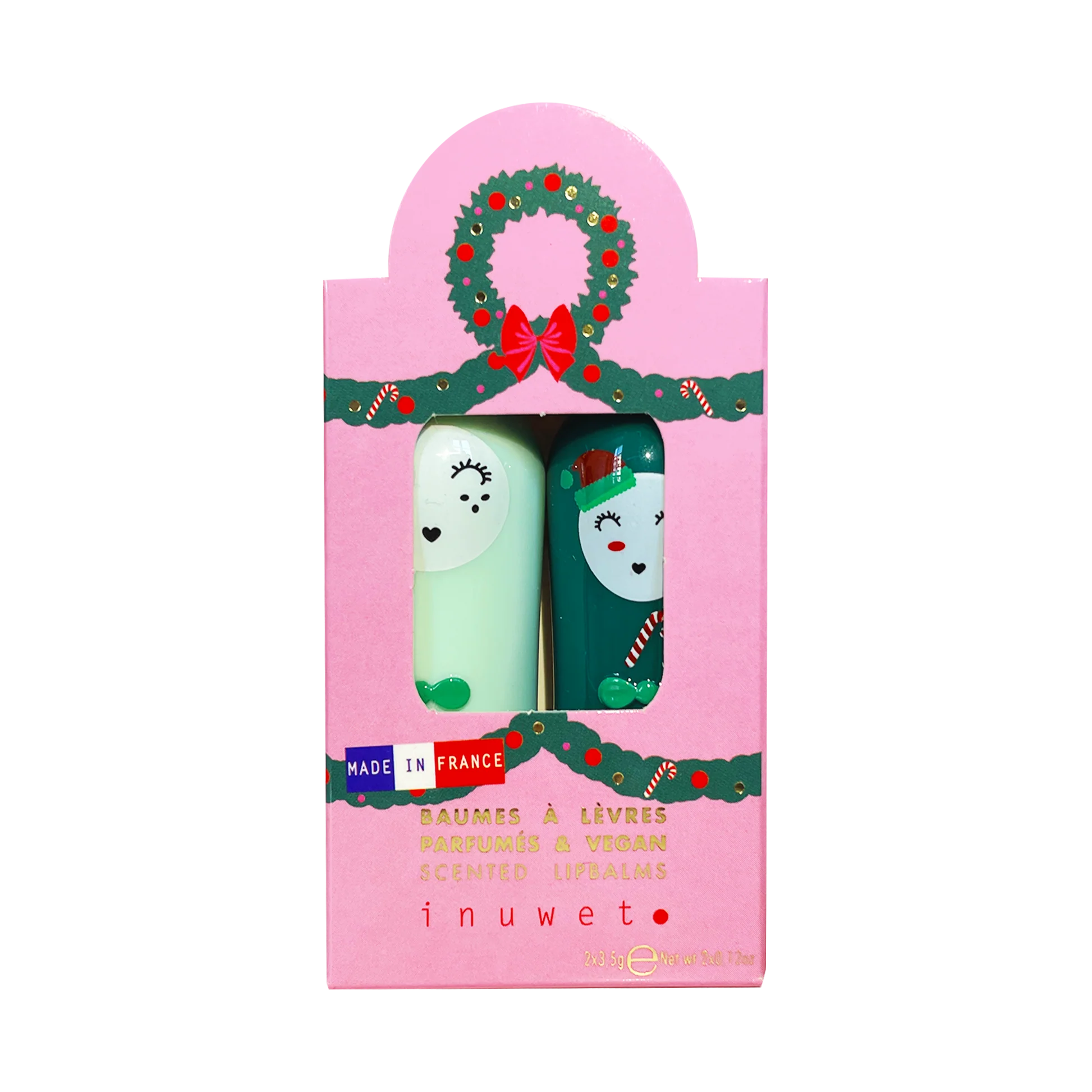 Cofanetto Inuwet Duo Burrocacao Star Sequins natalizio con due lip balm