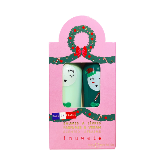 Cofanetto Inuwet Duo Burrocacao Star Sequins natalizio con due lip balm