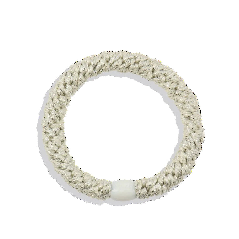 KKNEKKI Braccialetto/Elastico per i Capelli - Ivory glitter