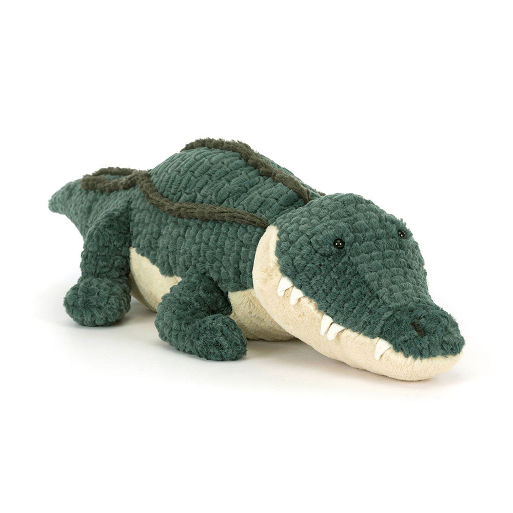 Peluche Jellycat Allexi Alligator verde con muso lungo e coda flessibile