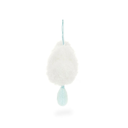 Dettaglio goccia blu Jellycat Amuseables Cloud Musical Pull con melodia