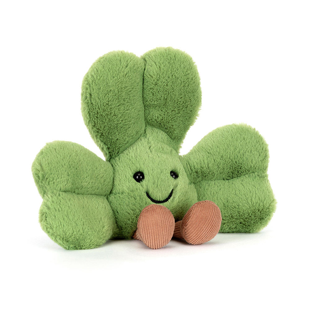 Peluche Jellycat Amuseables Siofra Shamrock trifoglio morbido portafortuna idea regalo originale