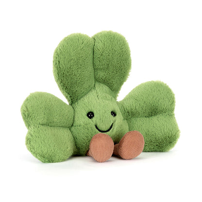 Peluche Jellycat Amuseables Siofra Shamrock trifoglio morbido portafortuna idea regalo originale
