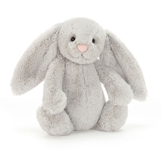Jellycat Bashful Bunny Silver Medium coniglio peluche argento 31 cm