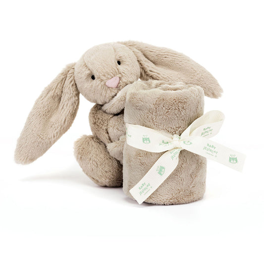 Jellycat Bashful Bunny Soother Beige doudou neonato con coniglietto beige e morbida copertina 34 x 34 cm