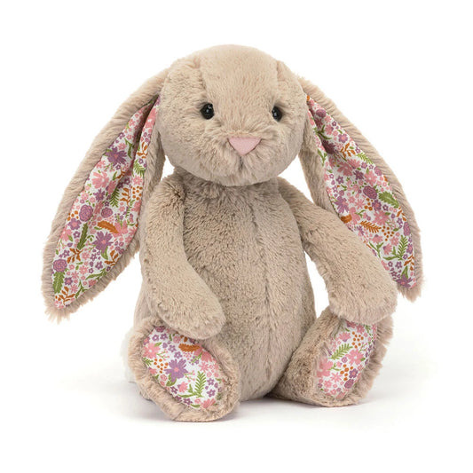 Jellycat Blossom Beige Bunny Petal Medium peluche coniglietto beige floreale