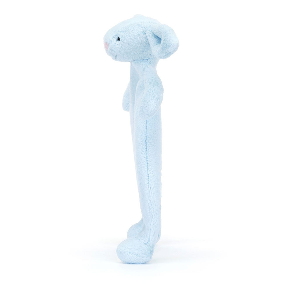 Vista laterale Jellycat Doudou Coniglietto Bashful Azzurro peluche eco-friendly