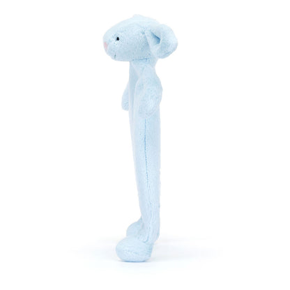Vista laterale Jellycat Doudou Coniglietto Bashful Azzurro peluche eco-friendly