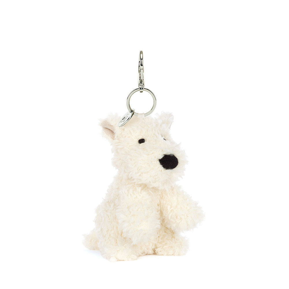 Portachiavi Jellycat Munro cagnolino Scottie vista frontale morbido e tenero
