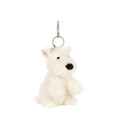 Portachiavi Jellycat Munro cagnolino Scottie vista frontale morbido e tenero
