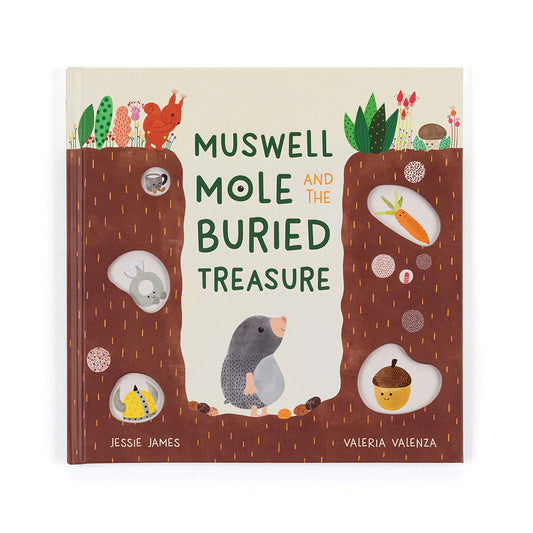 Libro Jellycat Muswell Mole and the Buried Treasure copertina frontale