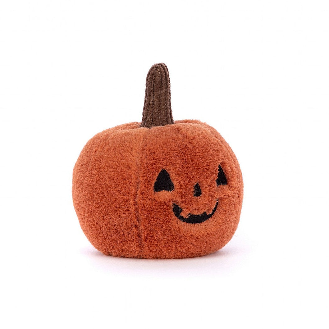 Jellycat Ooky Jack O Lantern peluche zucca Halloween arancione 10 cm
