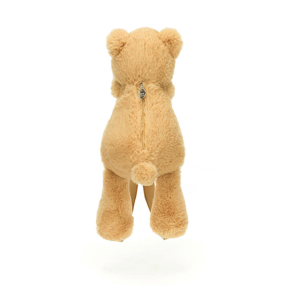 Vista laterale zaino Jellycat Smudge Bear Backpack orso peluche