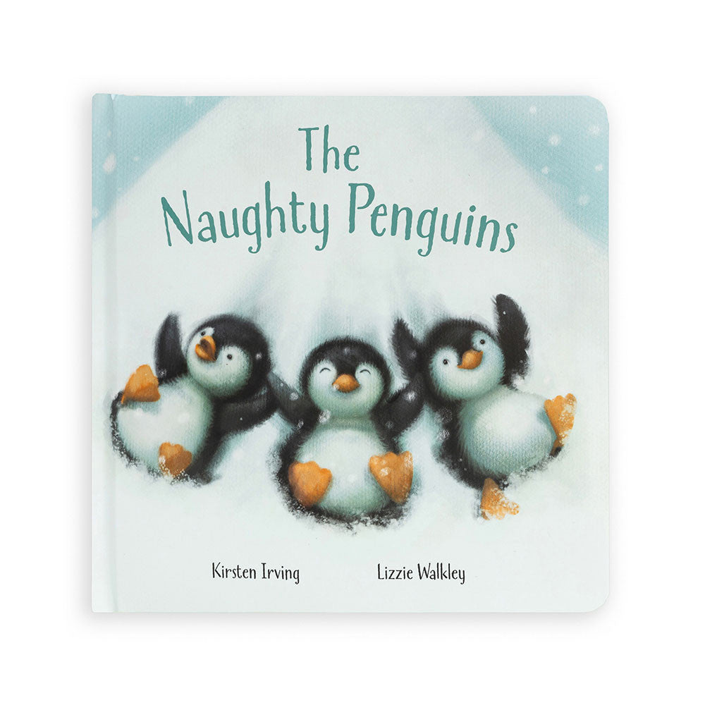 Libro Jellycat The Naughty Penguins in inglese con illustrazioni di pinguini