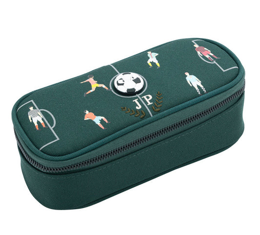 Astuccio FC Jeune Premier tema calcio in poliestere tecnico con elastici interni, pratico e resistente, ideale per bambini e ragazzi appassionati di sport.
