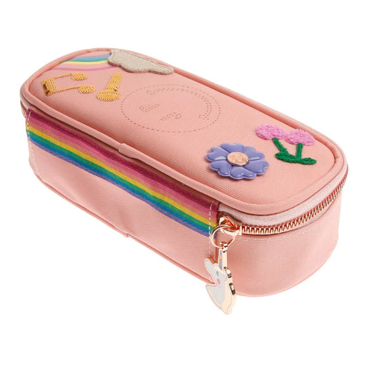 Astuccio Lady Gadget Pink Jeune Premier in poliestere tecnico con elastici interni, compatto e capiente, ideale per la scuola di tutte le età.