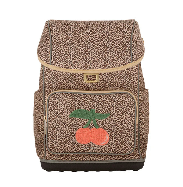 Zaino Jeune Premier Ergomaxx Leopard Cherry – zaino scuola con stampa leopardata e ciliegie rosse