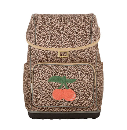 Zaino Jeune Premier Ergomaxx Leopard Cherry – zaino scuola con stampa leopardata e ciliegie rosse
