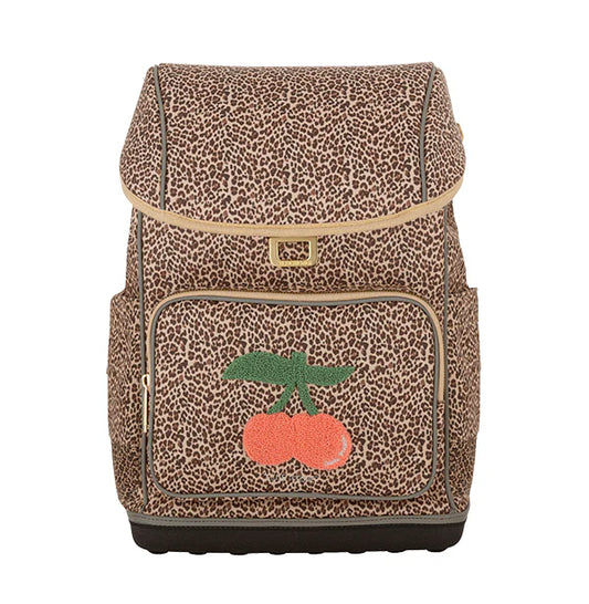 Zaino Jeune Premier Ergomaxx Leopard Cherry – zaino scuola con stampa leopardata e ciliegie rosse