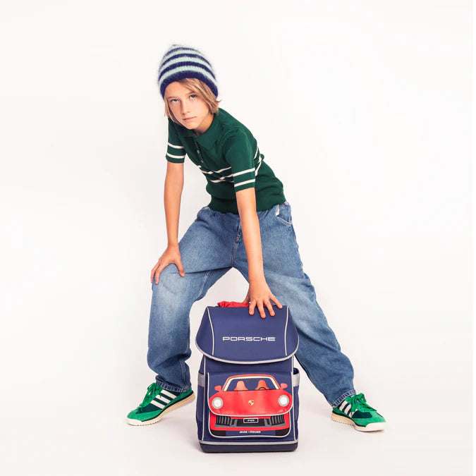Jeune Premier Ergomaxx Porsche zaino scuola premium per bambini appassionati di motori e back to school elegante e sportivo