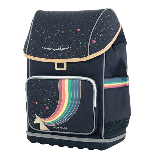 Zaino Jeune Premier Ergomaxx Unicorn Gold – zaino scolastico ergonomico con unicorni e dettagli dorati