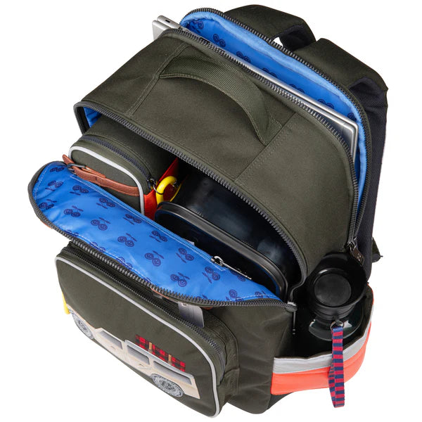 Interno dello zaino Jeune Premier New Bobbie Skate con tasca laptop e spazio organizer