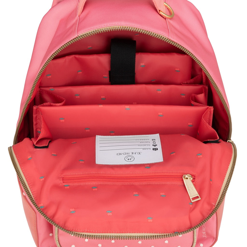 Interno dello zaino Jeune Premier Cherry Pompon con tasca laptop