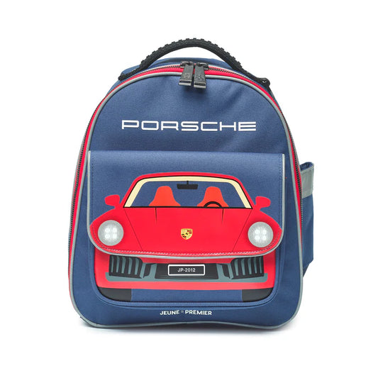 Zaino Jeune Premier Ralphie Porsche per bambini con auto rossa frontale e design ergonomico