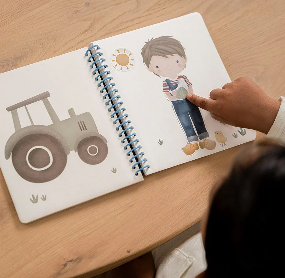 Gioco creativo Dress-up & Sticker Book Jim & Friends per bambini