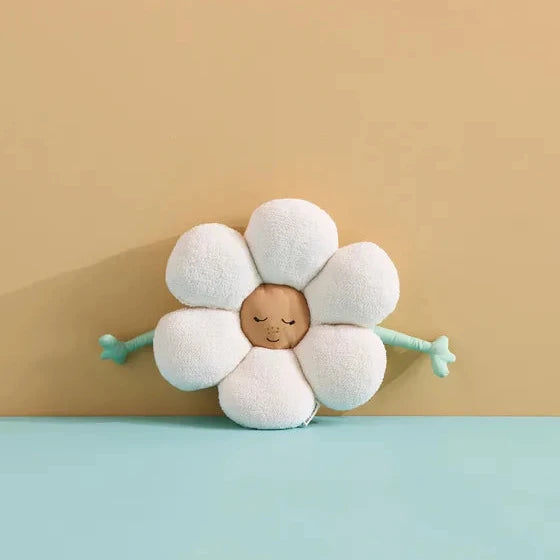 Cuscino fiore Kid’s Concept reversibile in sherpa con doppia faccia sorriso e nanna