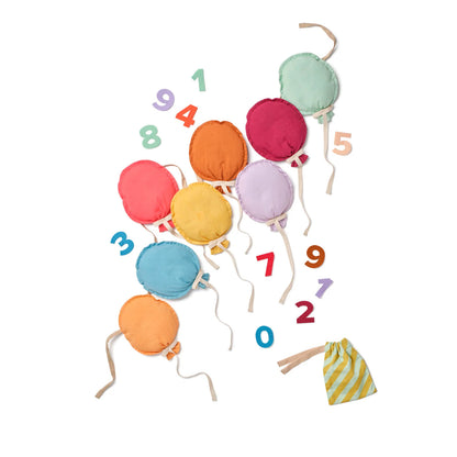 Ghirlanda compleanno Kid’s Concept a palloncini con numeri 1-10 in velcro, decorazione riutilizzabile