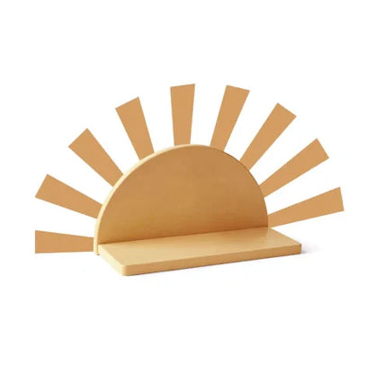 Mensola a forma di sole color senape Kid’s Concept con adesivi inclusi per cameretta