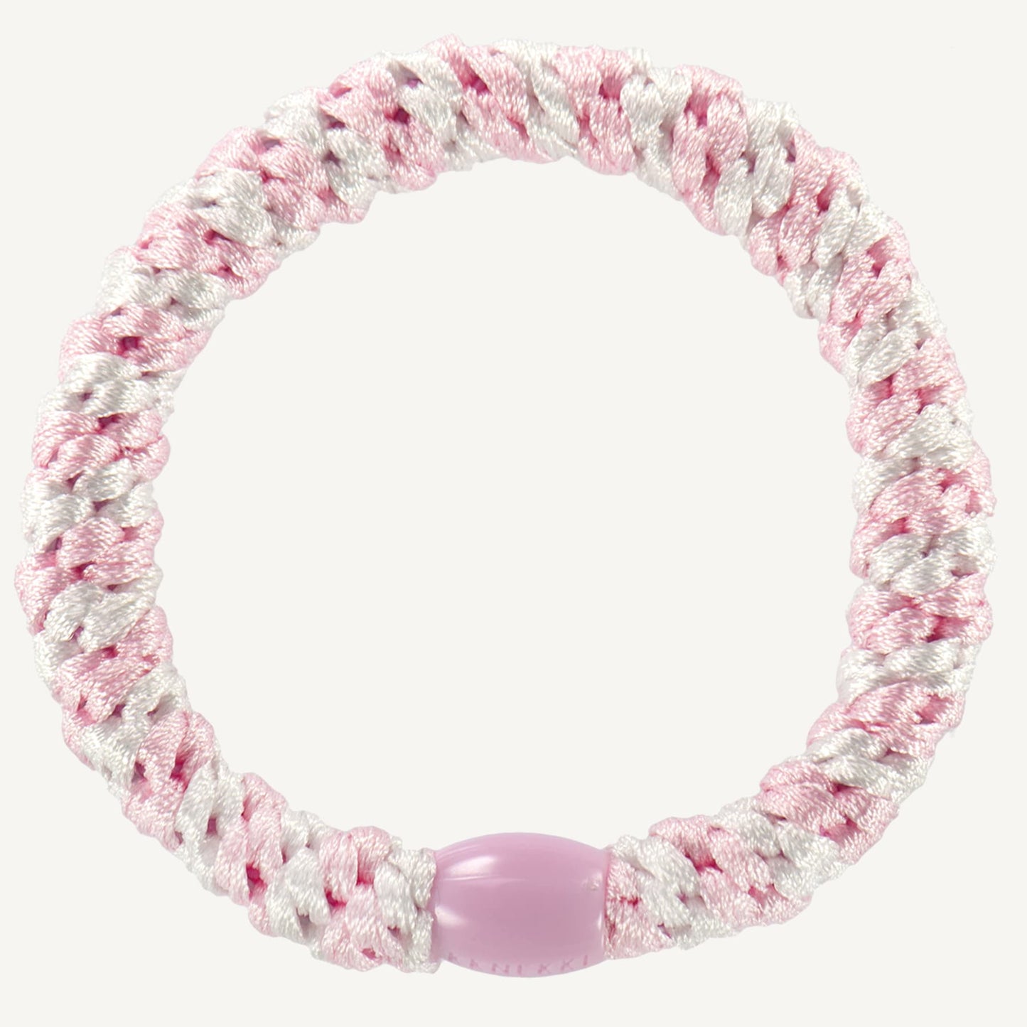 Elastico capelli Kknekki Light Pink White Stripe originale