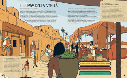 Pagine interne del libro gioco La Maledizione del Faraone per bambini