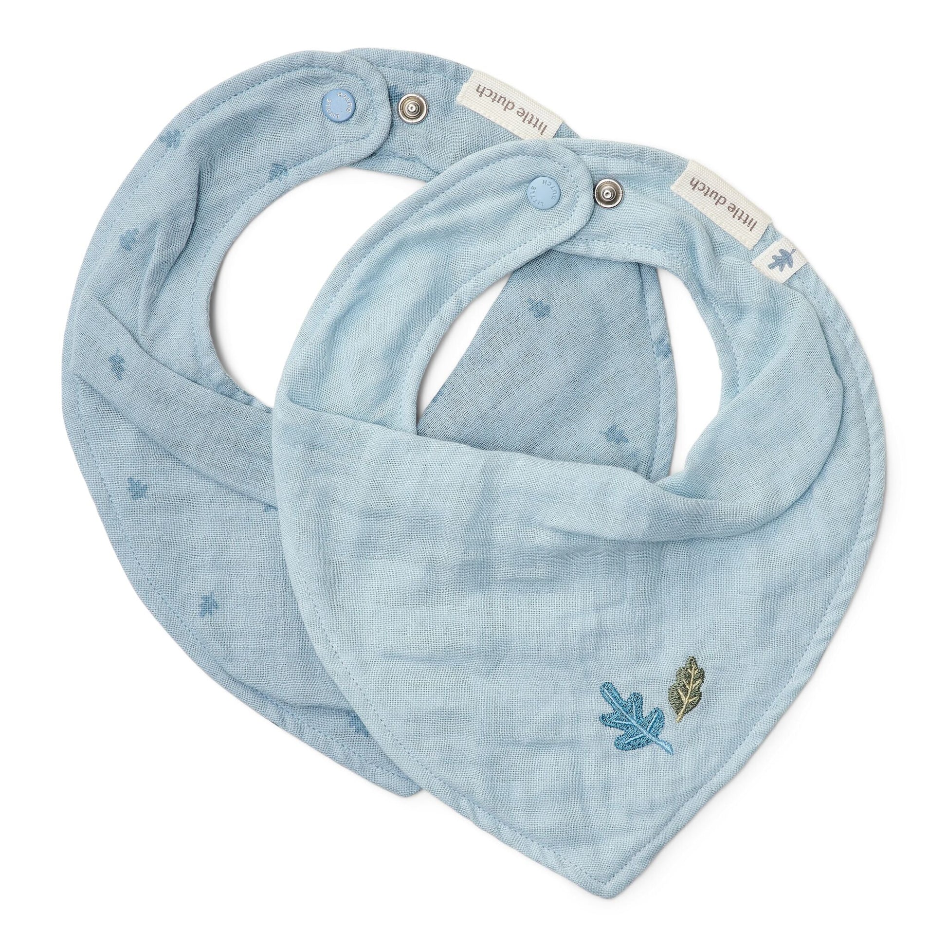 Set 2 bavaglini bandana Little Dutch Pure Denim Blue