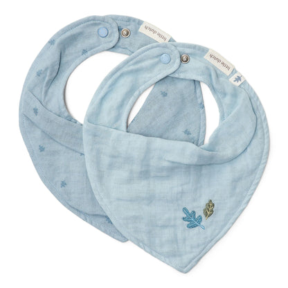 Set 2 bavaglini bandana Little Dutch Pure Denim Blue