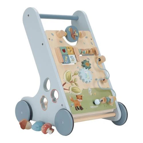 Carrello primi passi Little Dutch Forest Friends blu in legno