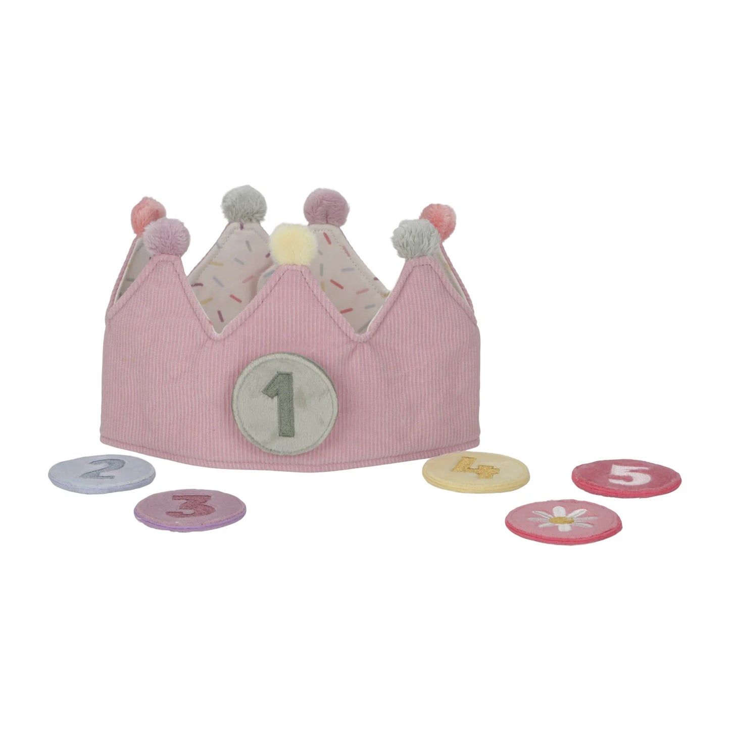 Corona compleanno rosa Little Dutch con numeri intercambiabili