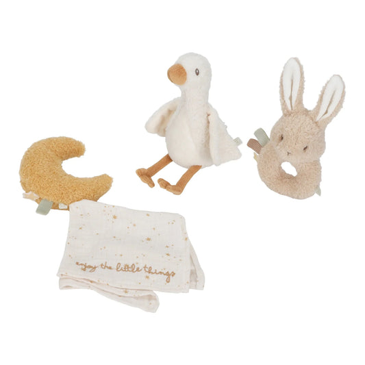 Gift Set White Little Dutch Newborn Naturals con primi giochi per neonato