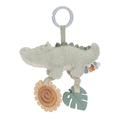 Little Dutch Coccodrillo Verde gioco sensoriale da appendere per neonati con specchietto campanellino e massaggiagengive LD8376