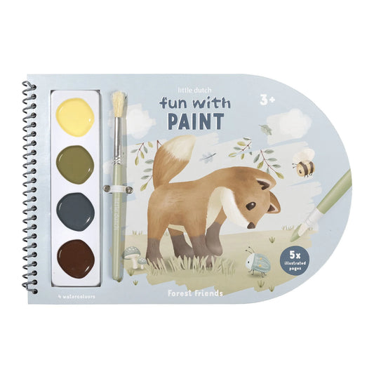 Paint Book Forest Friends Little Dutch con pennello e acquerelli inclusi