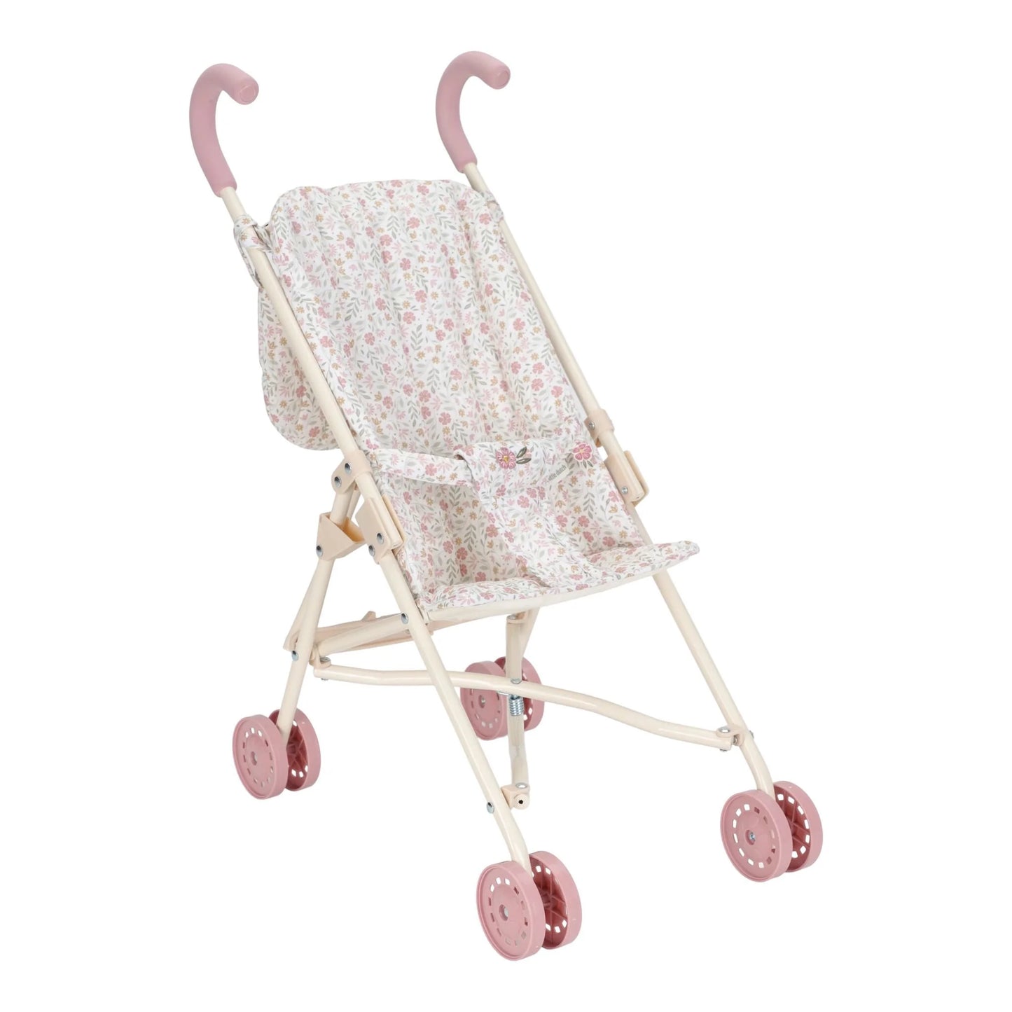 Passeggino per bambole Little Dutch con struttura panna e seduta Soft Flowers