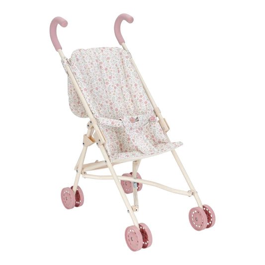 Passeggino per bambole Little Dutch con struttura panna e seduta Soft Flowers