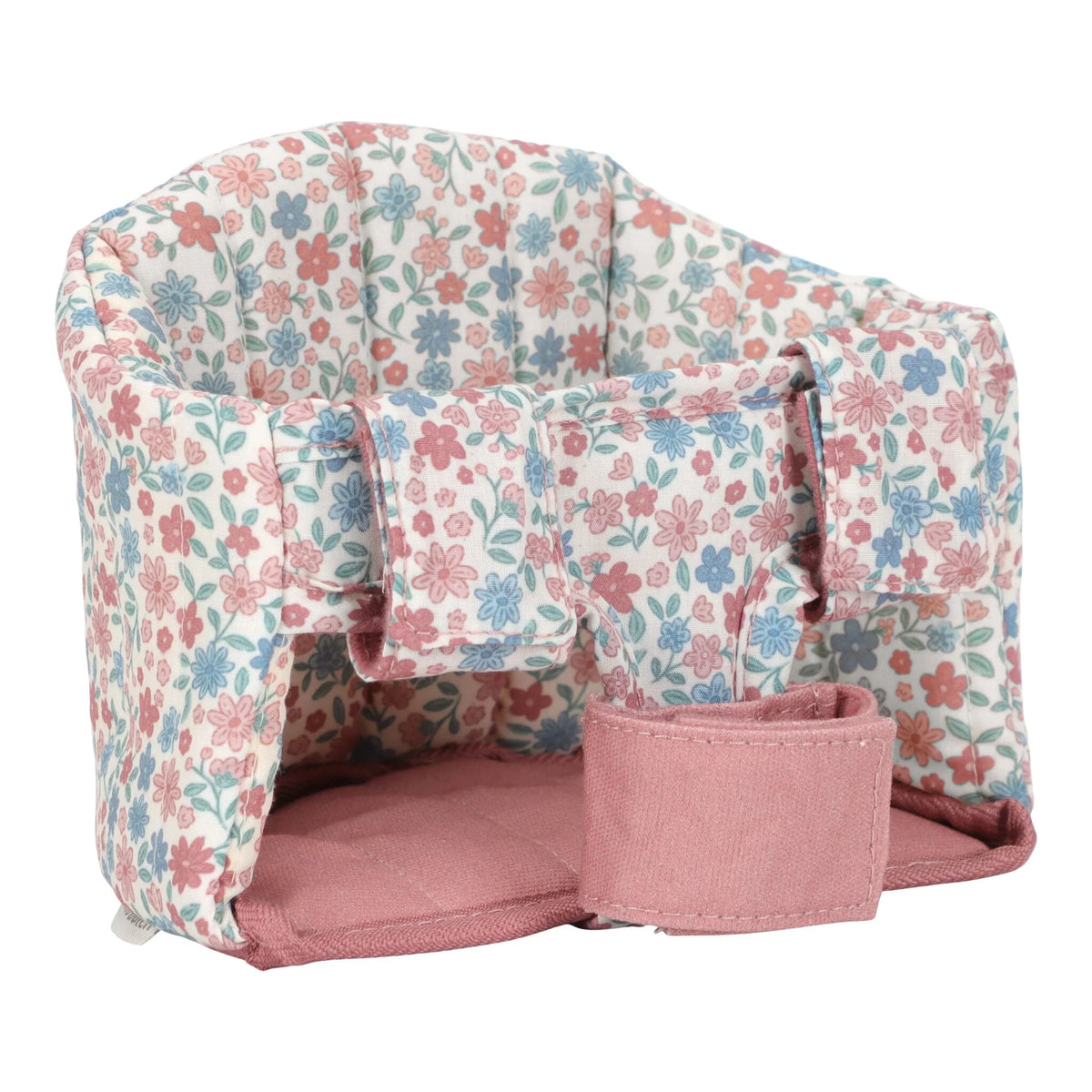 Seggiolino per bambole da bicicletta Little Dutch rosa con fantasia floreale e chiusura in velcro – LD4576