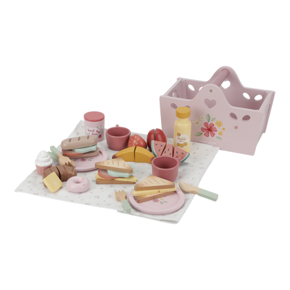 Set PicNic in legno Little Dutch con cestino, piatti e accessori 30 pezzi