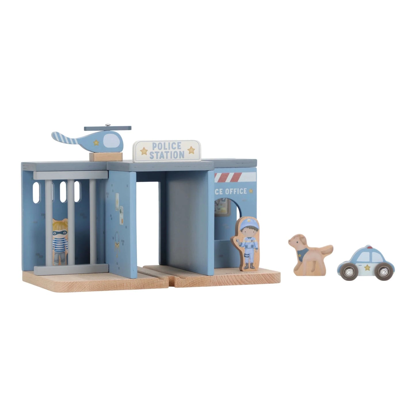 Stazione di polizia in legno Little Dutch blu per bambini